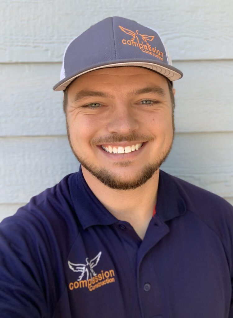 Jacob McLaughlin project manager for Compassion Construction the best roofing and remodeling company in Keller Texas
